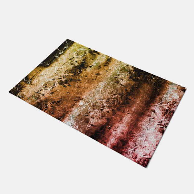 Fasergewebe im seltenen Alter und Schmutz oder Bre Fußmatte (Schrägansicht)