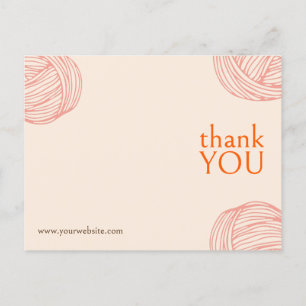 Faserkünstler Moderne Garn Dankeschön-Postkarte Postkarte