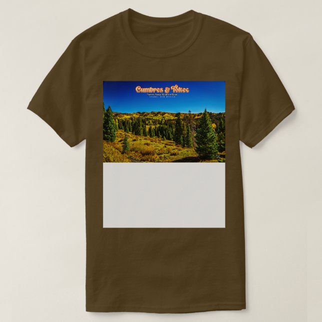 Fasern und Toltec-Schmalspurbahn T-Shirt (Design vorne)