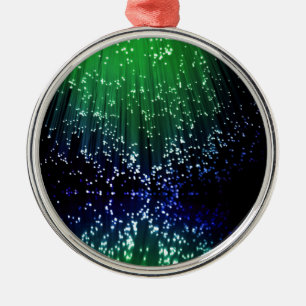 Faseroptikzusammenfassung Silbernes Ornament