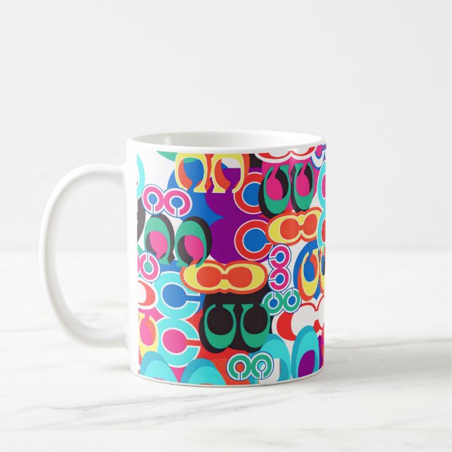 fashion abstract floral design kaffeetasse (Links)