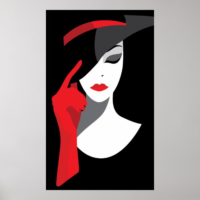 Fashion Art Deko elegante stilvolle Illustration (Vorne)