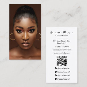 Fashion Beauty Influencer Content Creator Foto Visitenkarte