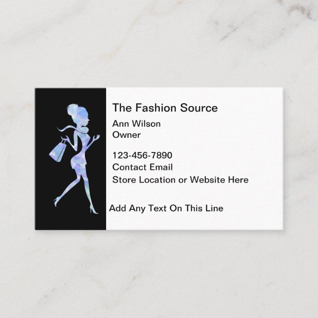 Fashion Beauty Theme Business Cards Visitenkarte (Vorderseite)