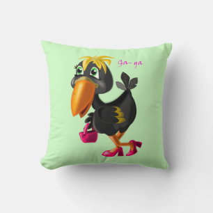 Fashion Bird Throw Pillow - Your Colors Kissen