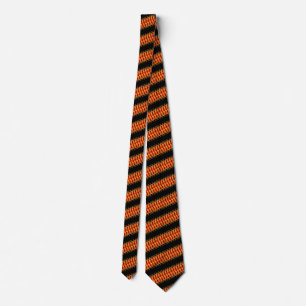 Fashion Black Orange Streifen Krawatte
