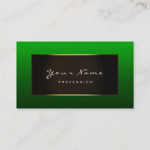 Fashion Blogger Gerahmt Black Frame Moss Deep Gree Visitenkarte