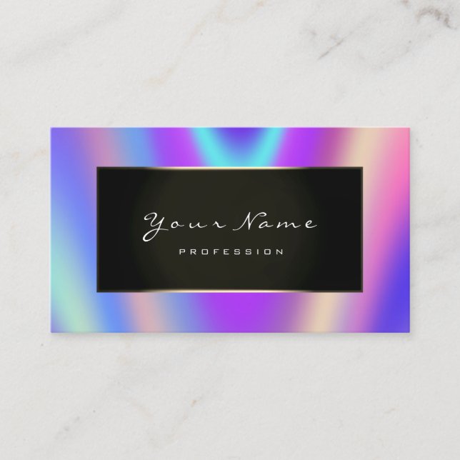 Fashion Blogger Gerahmt Black Frame Violet Fluores Visitenkarte (Vorderseite)