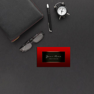 Fashion Blogger Gerahmt Black Gold Burgundy Maroon Visitenkarte