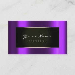 Fashion Blogger Gerahmt Black Gold Lila Violet Visitenkarte