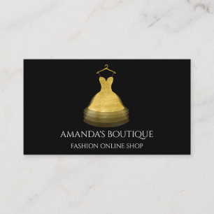 Fashion Boutique Event Planner für das Goldene Dre Visitenkarte