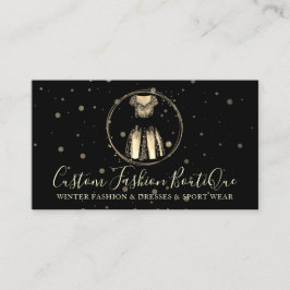 Fashion Boutique Gold Black Night Special Dress Visitenkarte