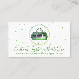 Fashion Boutique Green Store Tasche Visitenkarte