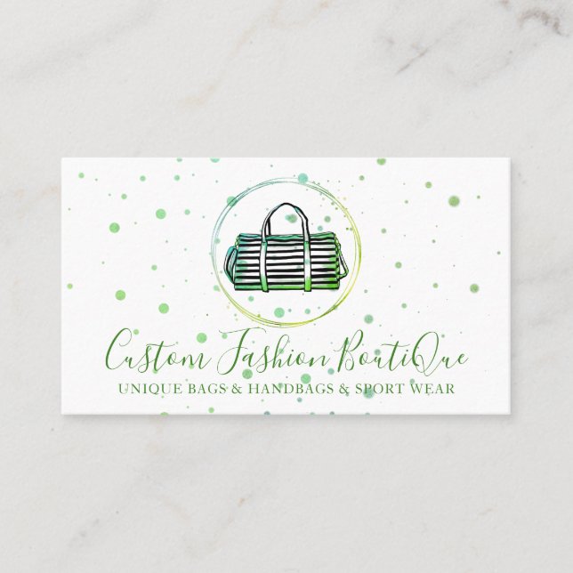 Fashion Boutique Green Store Tasche Visitenkarte (Vorderseite)