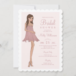 Fashion Bride Bridal Dusche Einladung