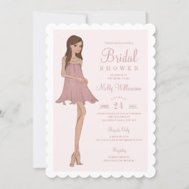 Fashion Bride Bridal Dusche Einladung