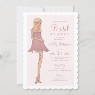 Fashion Bride Bridal Dusche Einladung