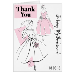 Fashion Bride Groupe rose Merci Bridesmaid