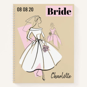 Fashion Bride Meutral Group Bride Name Datum Multi Notizbuch
