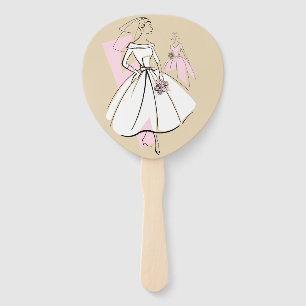 Fashion Bride Neutral Group Fan Paddel Fächer