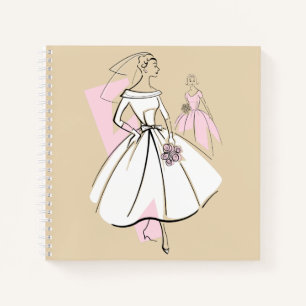Fashion Bride Neutral Group Notebook-Quadrat Notizbuch