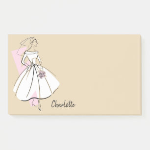Fashion Bride Neutral Nom post-it notes