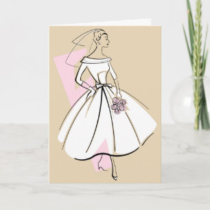 Fashion Bride Neutral Text Grußkarte Karte