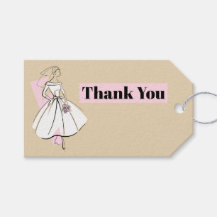 Fashion Bride Neutral Vielen Dank Geschenkmarken Geschenkanhänger
