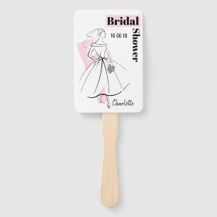 Fashion Bride Pink Brautparty Fächerpaddel Fächer