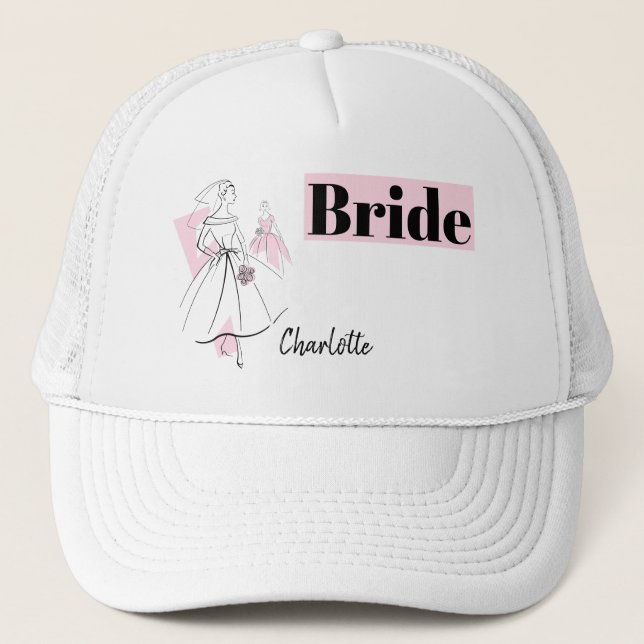 Fashion Bride Pink Group Bride casquette (Devant)