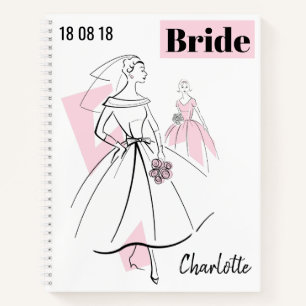 Fashion Bride Pink Group Bridge Datum Notebook Notizbuch