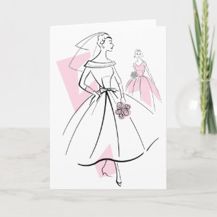 Fashion Bride Pink Group Grüßkarte Karte