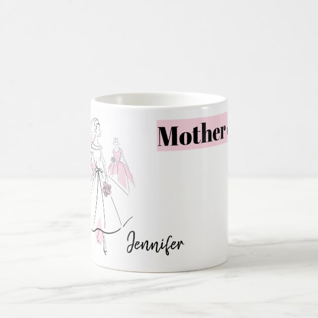Fashion Bride Pink Group Mutter des Bride-Namens Kaffeetasse (Mittel)