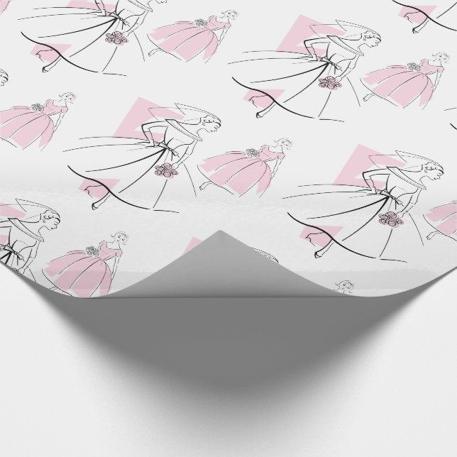 Fashion Bride Pink Group Packpapier (Ecke)