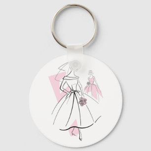 Fashion Bride Pink Group Schlüsselanhänger rund