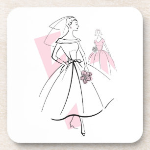 Fashion Bride Pink Group Untersetzer Kork zurück