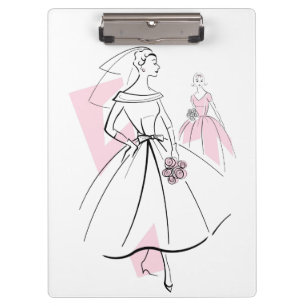 Fashion Bride Pink Group Zwischenablage Klemmbrett