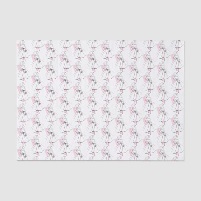 Fashion Bride Pink Multi-Tissue-Papier Seidenpapier (Vorderseite)