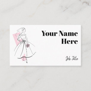 Fashion Bride Pink Side Visitenkarte