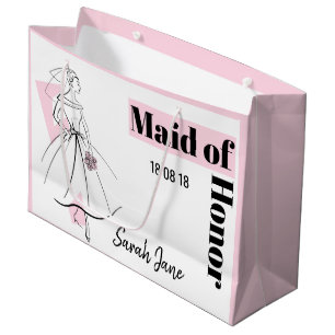 Fashion Bride Pink Trauzeugin groß rosa Große Geschenktüte