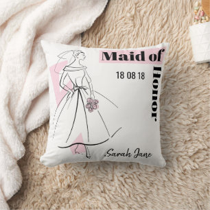 Fashion Bride Pink Trauzeugin Multiback Kissen