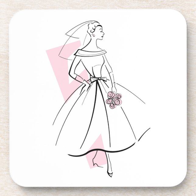 Fashion Bride Pink Untersetzer Corback (Vorderseite)