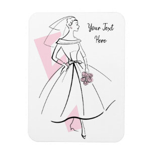 Fashion Bridge Pink Text flexibler Magnet