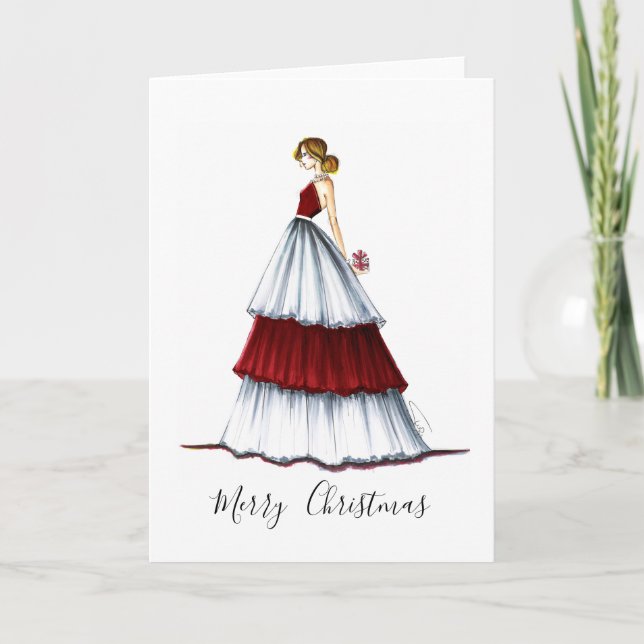 Fashion Christmas Card Feiertagskarte (Vorderseite)
