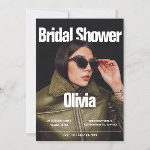 Fashion Cover Magazin Foto Brautparty Einladung