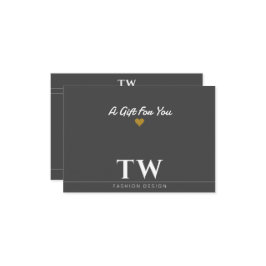 Fashion Designer Black Gift Certificate