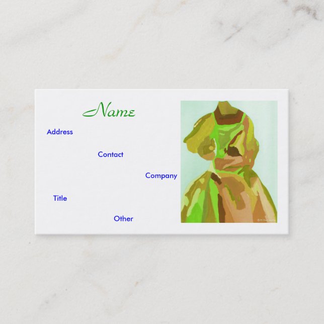 Fashion Designer Spring I Carte de visite (Devant)