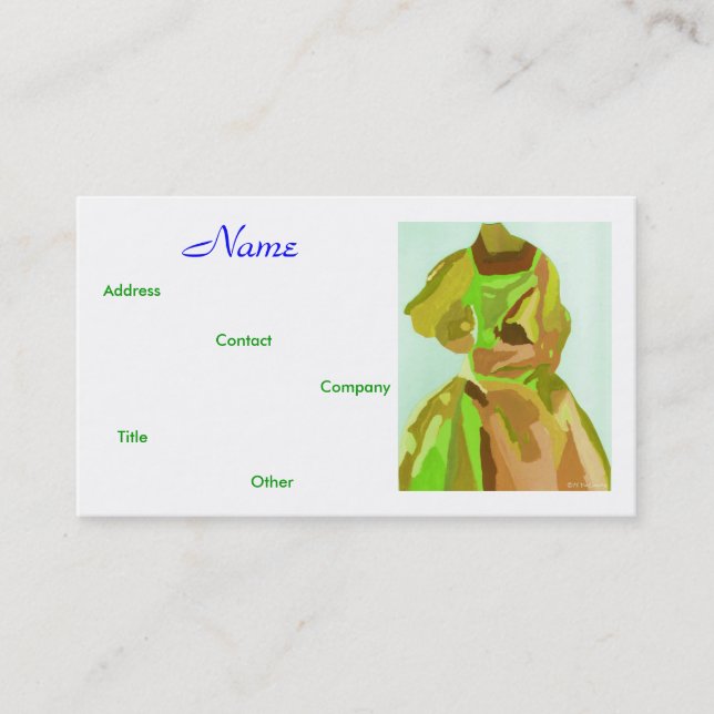 Fashion Designer Spring II Business Card Visitenkarte (Vorderseite)