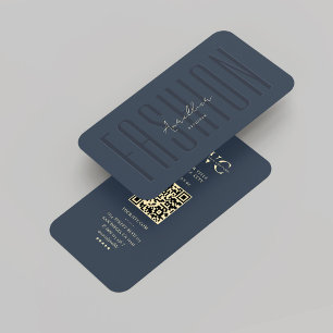 Fashion Designer Stylist Marketing Dark Blue Visitenkarte