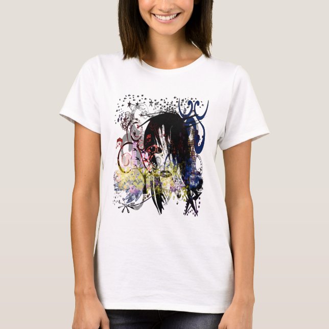 Fashion Diva Swirled T-Shirt (Vorderseite)